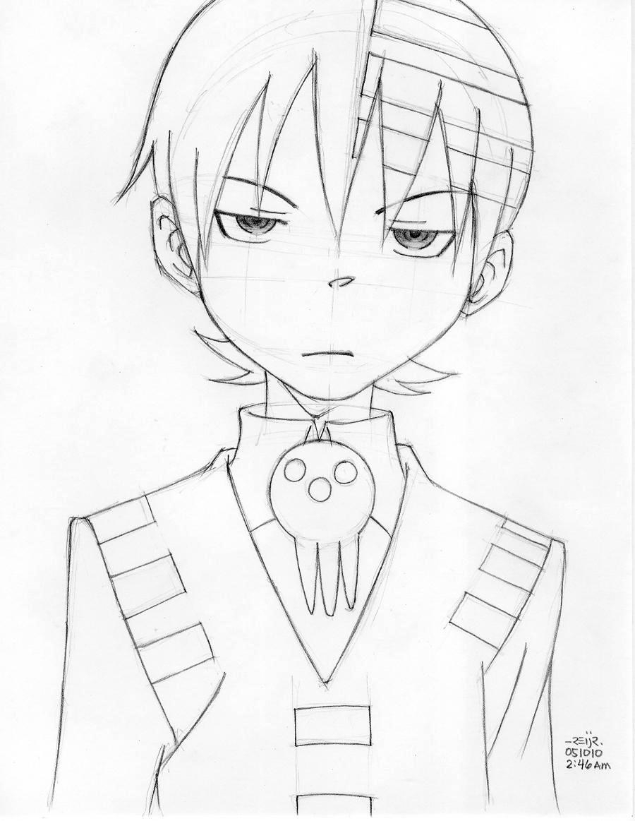 900x1163 Death The Kid Drawing