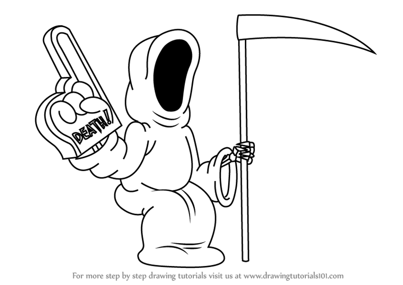 800x567 Learn How To Draw Death From Uncle Grandpa (Uncle Grandpa) Step By