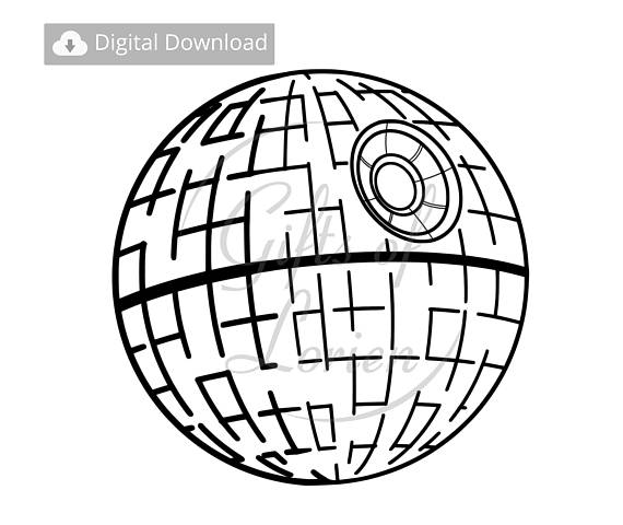 570x480 Death Star Svg Vector Image Png Death Star Decal