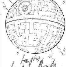 220x220 Death Star And The Fighters Coloring Pages
