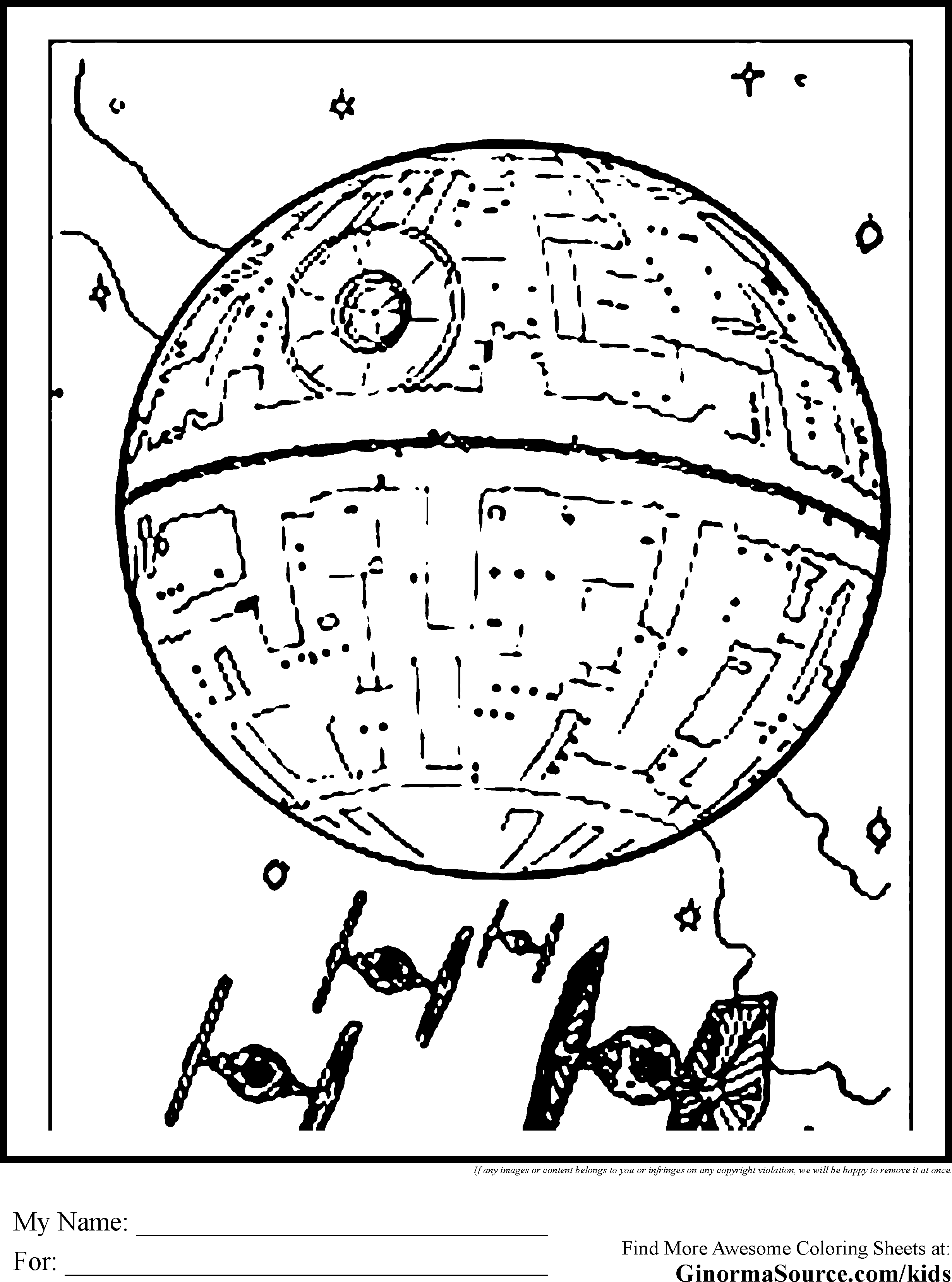 2459x3310 Death Star Coloring