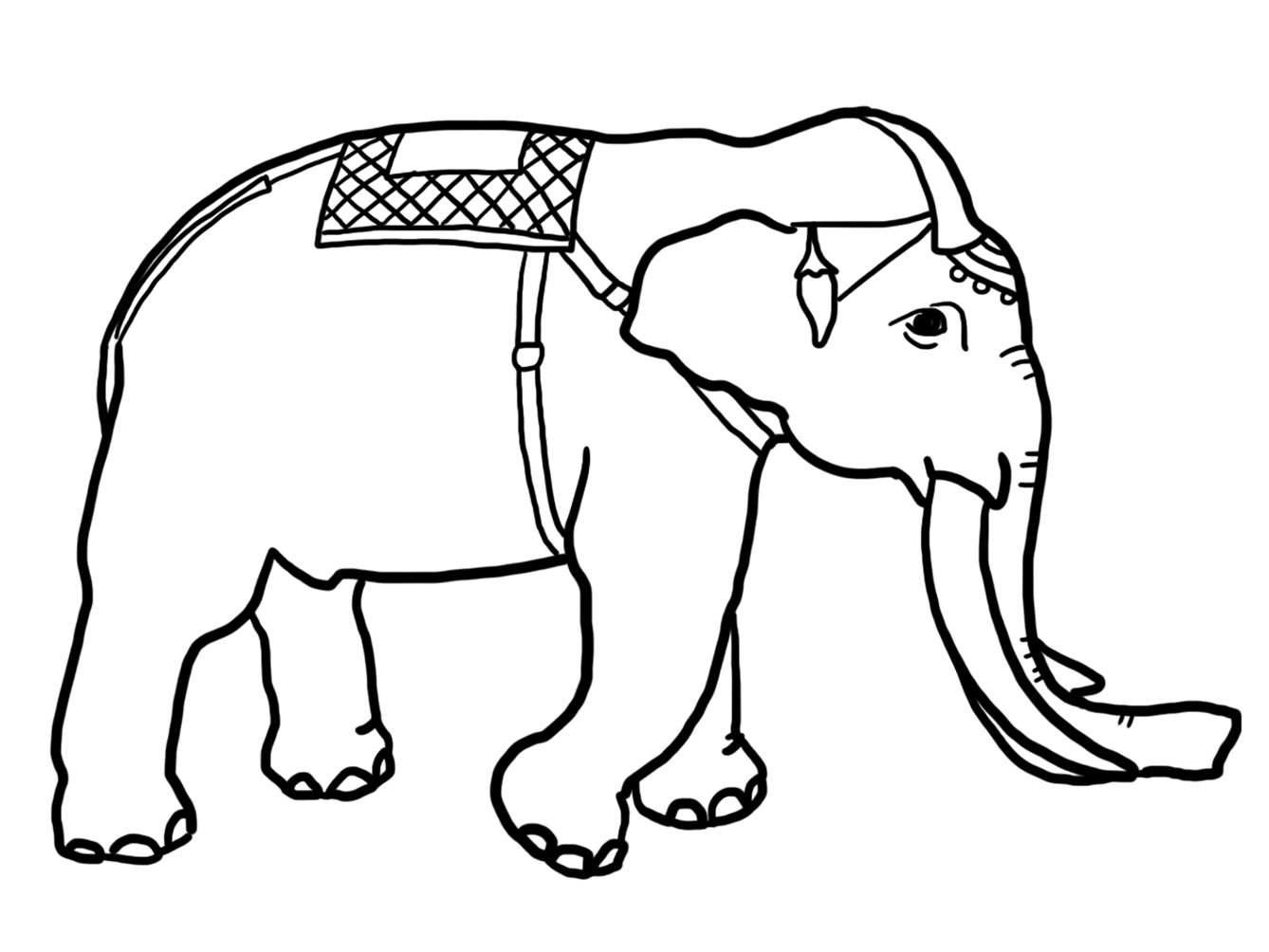 1338x1004 Funny Elephant Coloring Pages