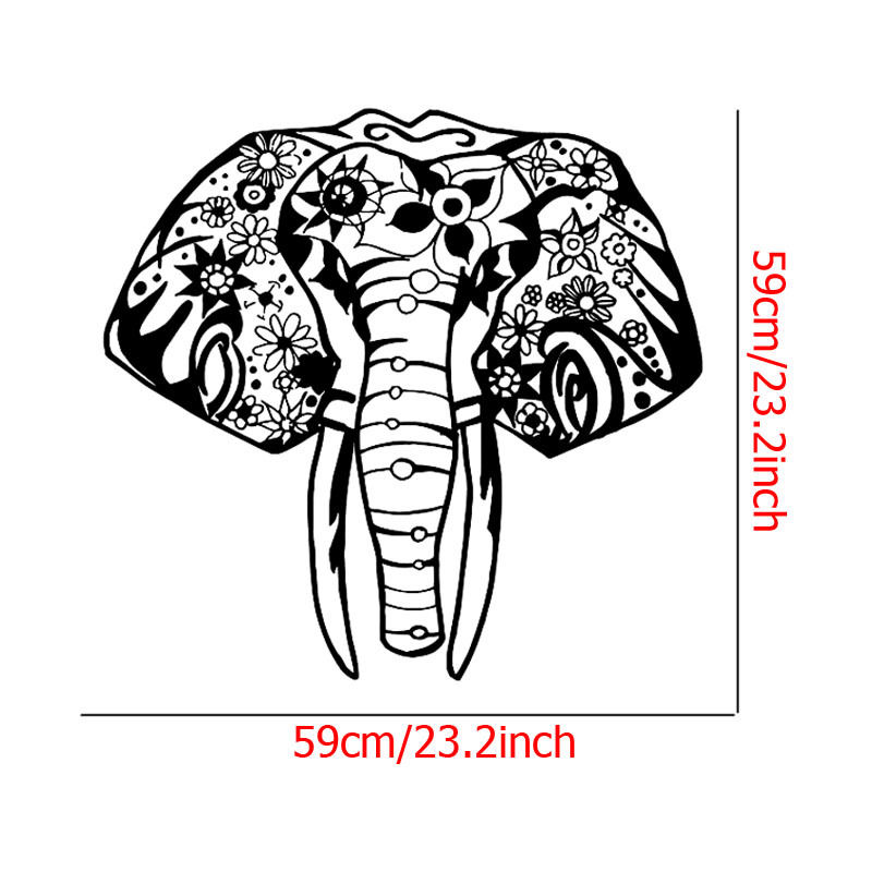 800x800 Home Decoration Vinyl Indian Elephant Wall Sticker Decal Elephant