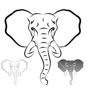 380x400 Coloring Pages Decorative Elephant Head Drawing Tattoo Coloring