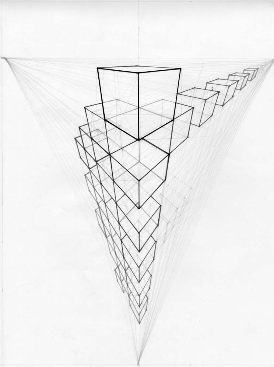 900x1205 Three Point Perspective .i Thought That There Are Only One Point
