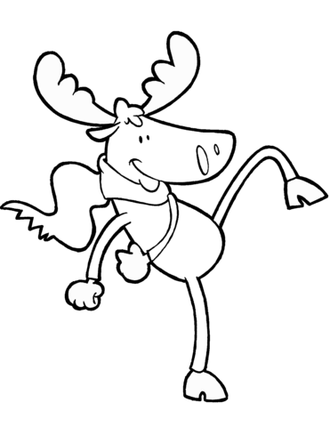371x480 Cartoon Moose Coloring Page Free Printable Coloring Pages