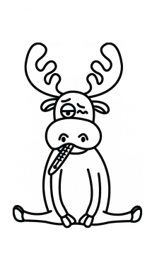 215x382 How To Draw A Moose, Easy Step By Step Drawing Tutorial