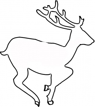 310x350 Deer Outline Clipart