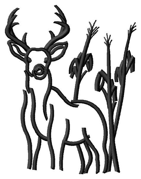 475x600 Deer Outline Embroidery Design Annthegran
