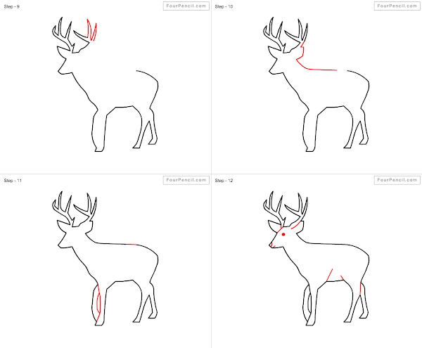 600x495 Fpencil How To Draw Deer For Kids Step By Step