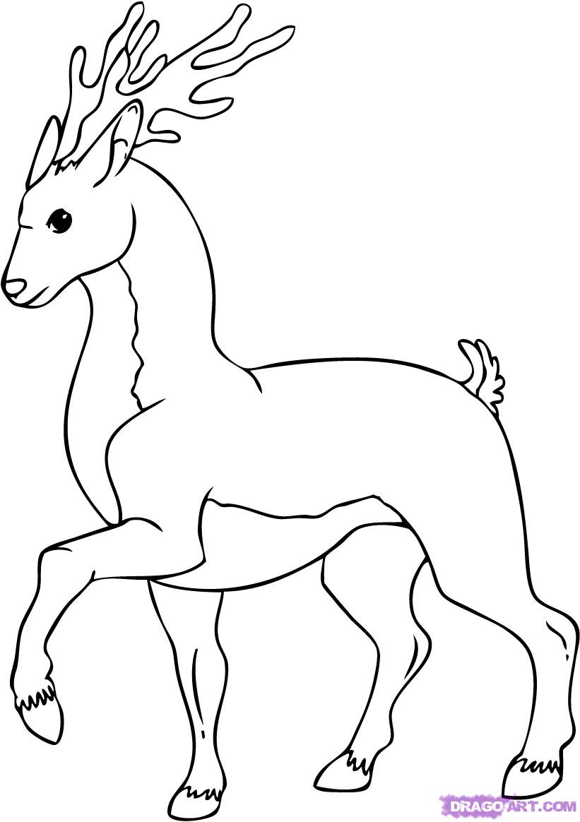 821x1164 Cartoon Drawing Of A Deer How To Draw A Cartoon Deer, Step By Step