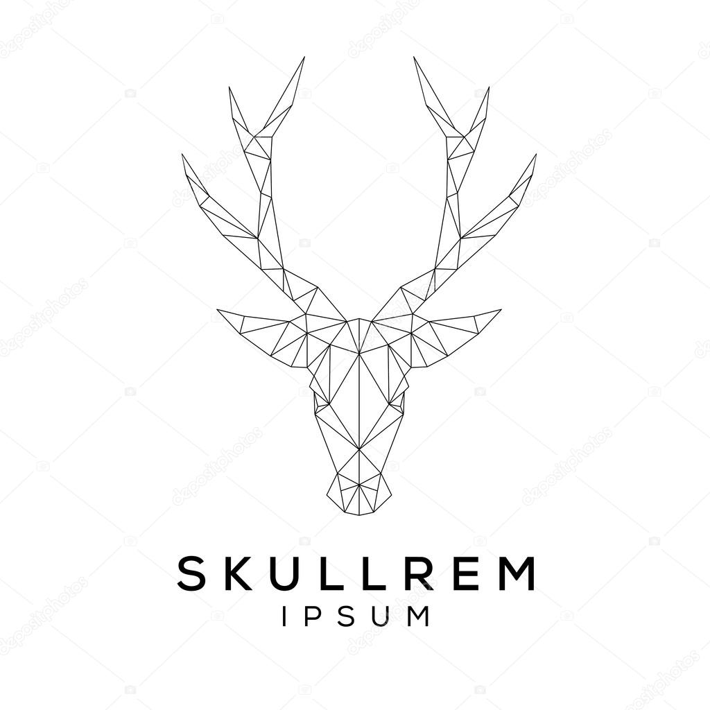 1024x1024 Deer Face Logo Template Stock Vector Ballakornel