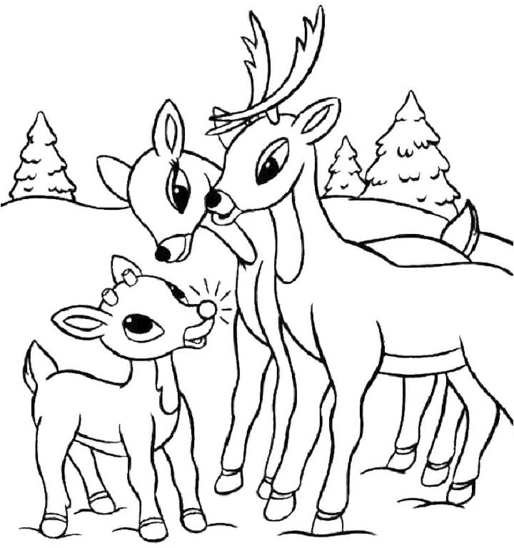 720x768 Printable Family Deer Coloring Pages Kids Coloring Pages