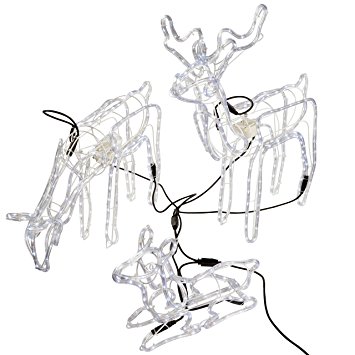 355x355 Werchristmas Pre Lit Large 3d Animated Reindeer Family Christmas