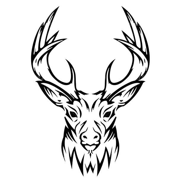 610x610 Deer Tribal Drawings Deer Antler Drawings