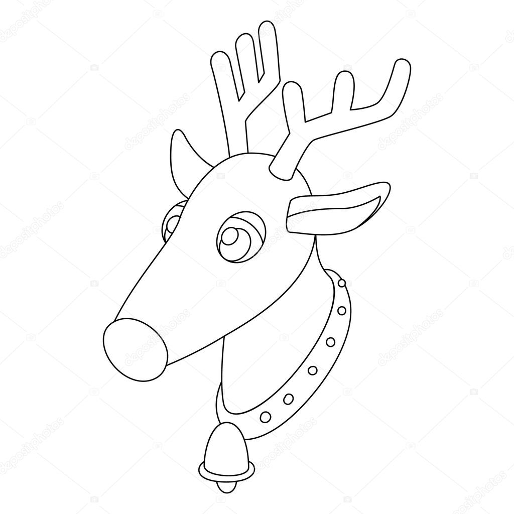 1024x1024 Deer Head Icon, Outline Style Stock Vector Ylivdesign
