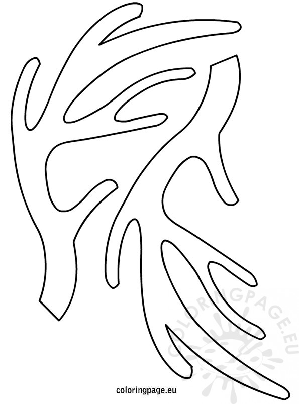 595x804 Reindeer Antlers Coloring Pages Printable For Cure Draw Antler