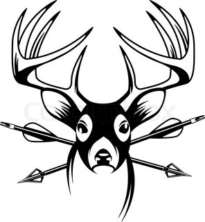 296x320 Bow Hunter Drawing Compound Bow Stock Vector Colourbox