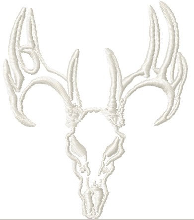 391x443 Instant Download Deer Skull Outline Machine Embroidery Design