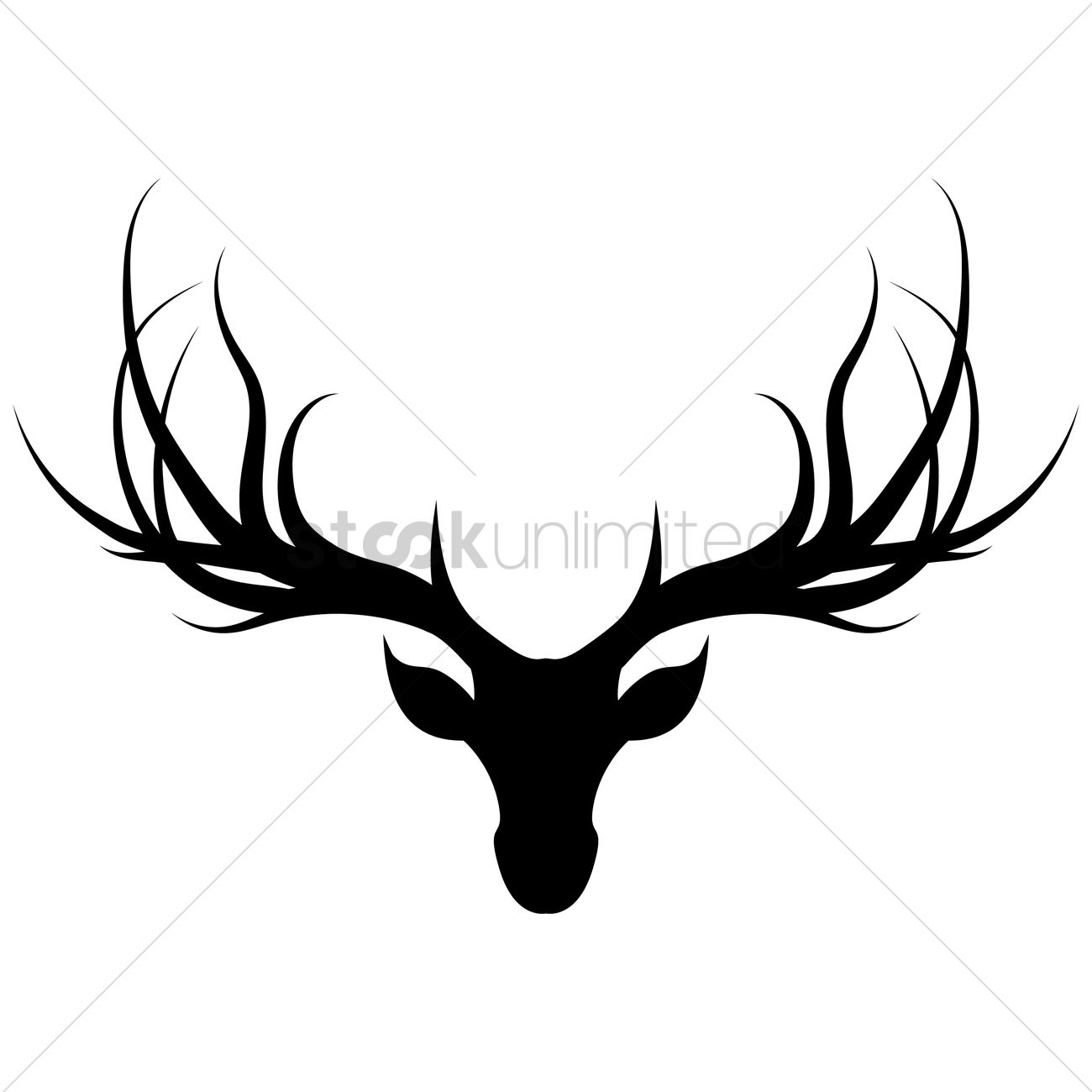 1300x1300 Deer Head Vector Image