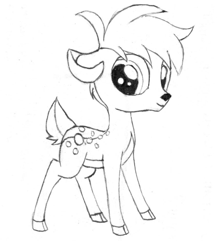 848x942 Deer Fawn By Sirzi