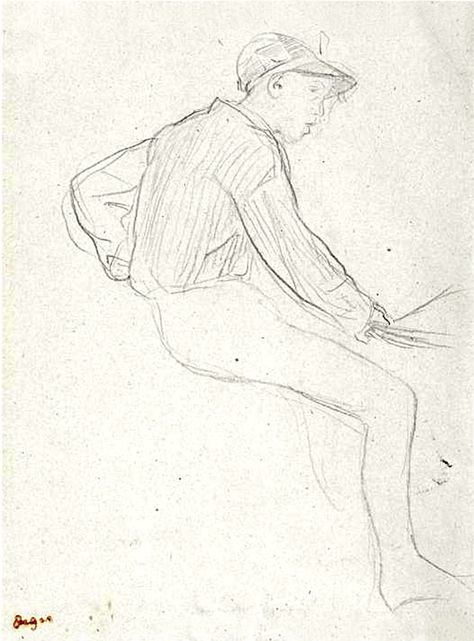 474x641 Edgar Degas Young Woman Lying On A Chaise Longue Degas