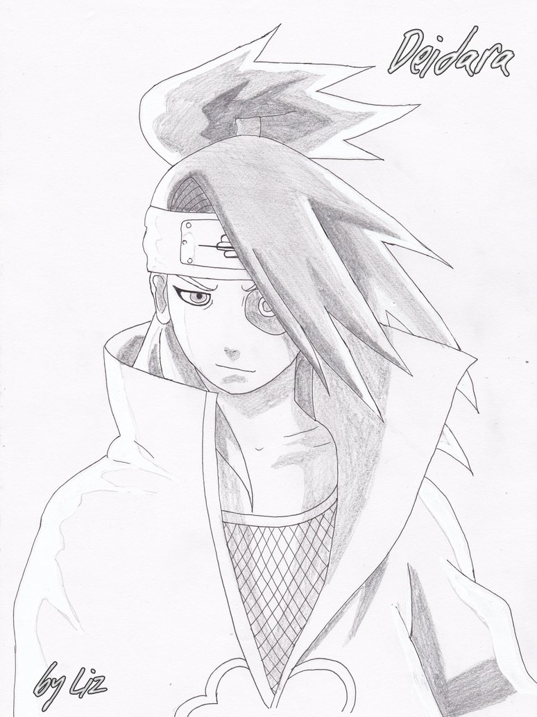 774x1033 Deidara Sketch By Lizcoresdrawing