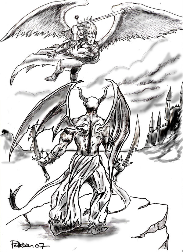 600x825 Angel Vs. Demon By Prpettersen