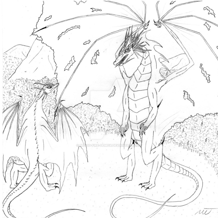 893x895 Dragon Faceoff Drawing By Blood Fire Demon