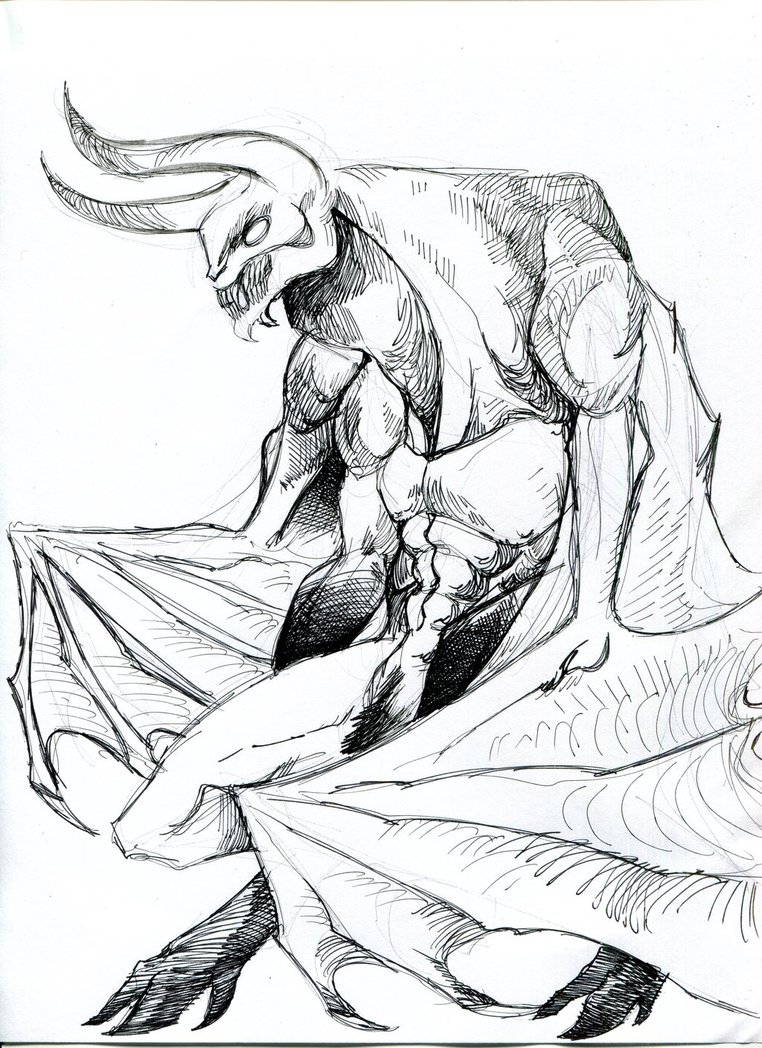 Demon Dragon Drawing at GetDrawings | Free download