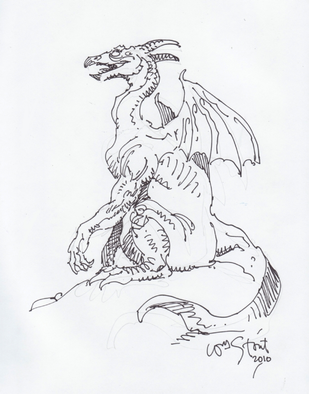 Demon Dragon Drawing at GetDrawings | Free download