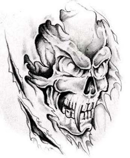500x608 Scary Demon Tattoo Designs Elaxsir