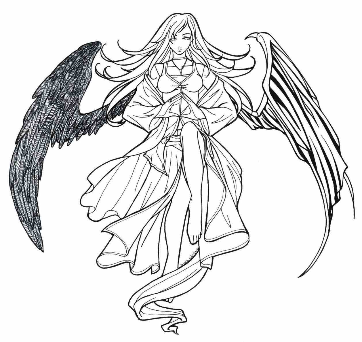 1258x1188 Dark Angel Anime Drawings Death S Drawing Ideas For The Images
