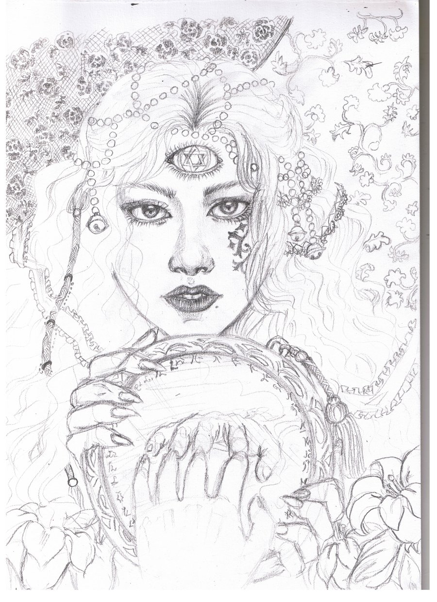 900x1238 Sketch Demon Eyes By Dawn Alexis