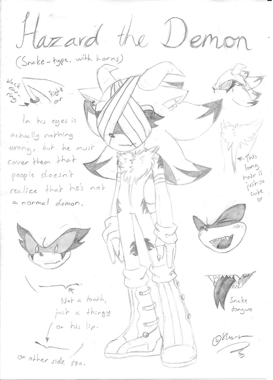 900x1253 Sonic Oc. Hazard The Demon By Silverfannumberone