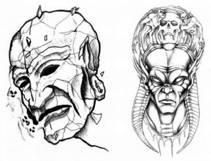 425x325 Demon Face Pic Tattoo Tattoo From Itattooz