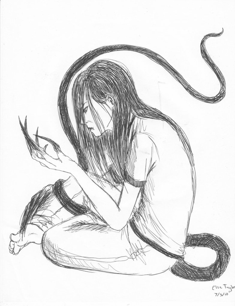 784x1020 Demon Girl By Delightfuldementia