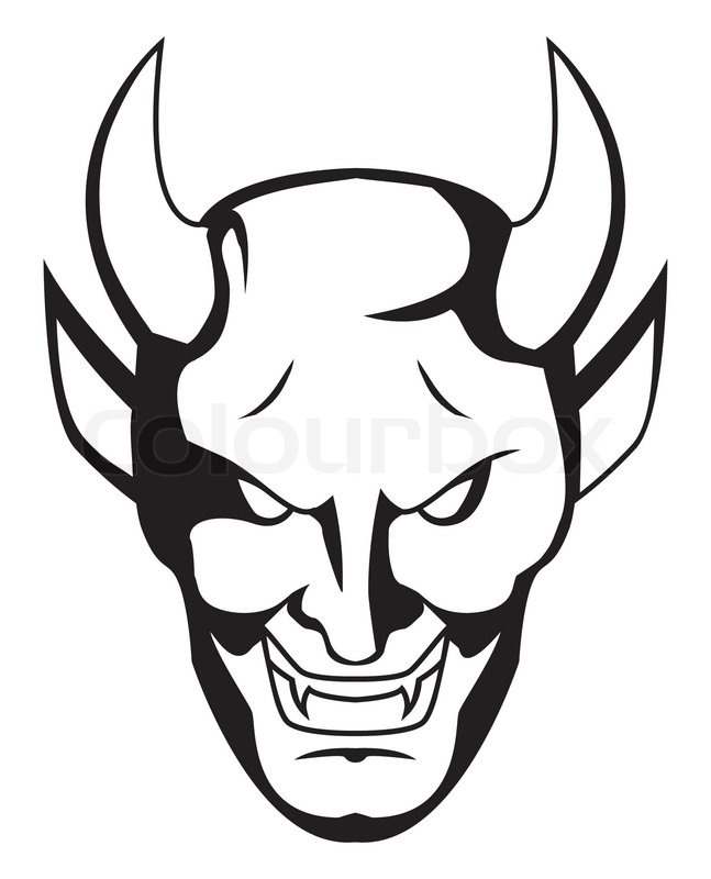 647x800 Demon Face Stock Vector Colourbox