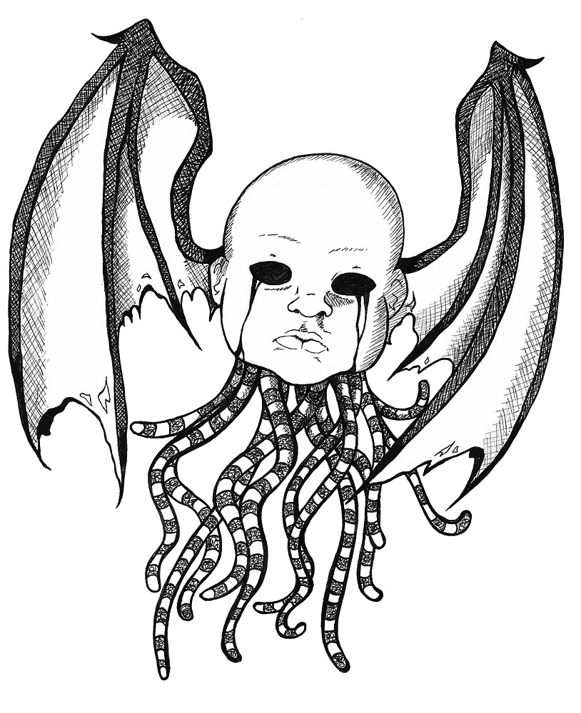 814x1000 Floating Head Of Doom (Demon Baby) By Indewiz Redbubble