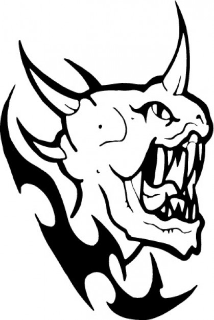 419x626 Horned Monster Demon Head Vector Vector Free Download