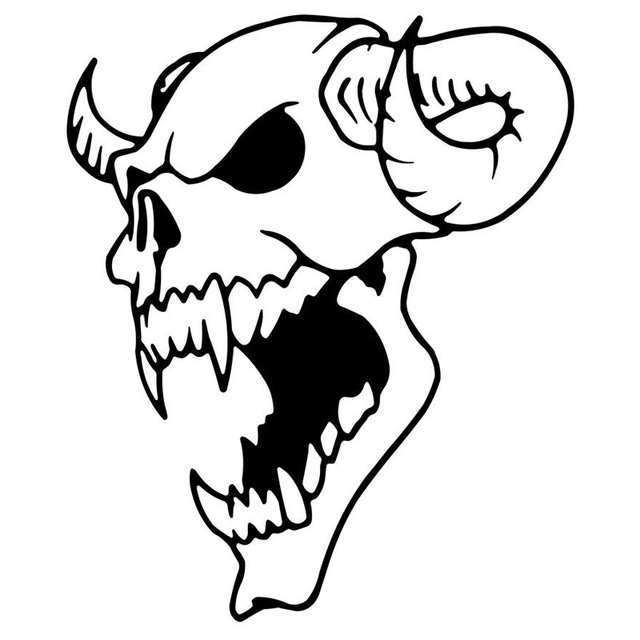 Demon Skull Drawing at GetDrawings | Free download