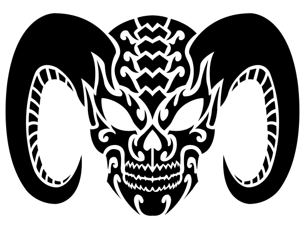 600x450 Demon Skull Tribal No Eyes By Shadow696