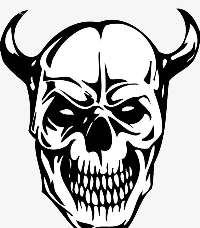 650x741 Devil Skull, Skull, Demon, Sketch Png Image And Clipart For Free