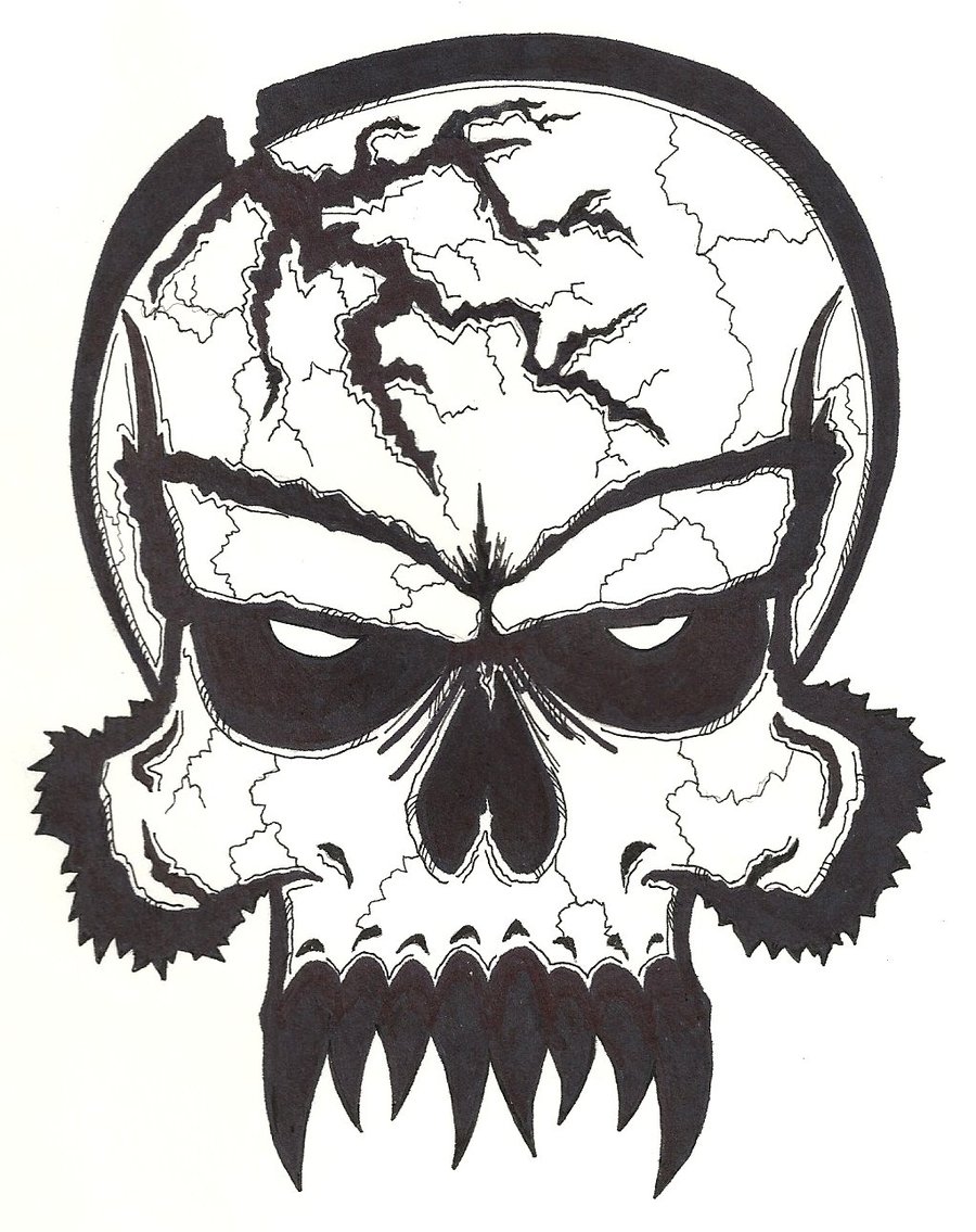 Demon Skull Drawing at GetDrawings | Free download