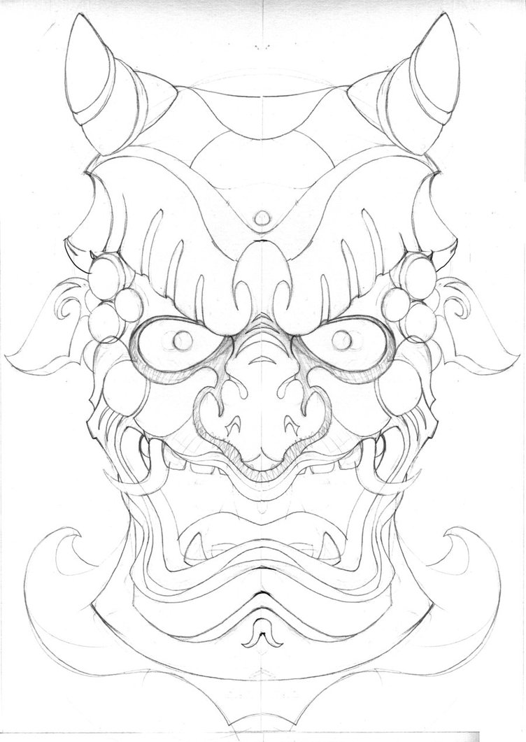 752x1061 Japanese Demon Tattoo Outlines Pictures To Pin