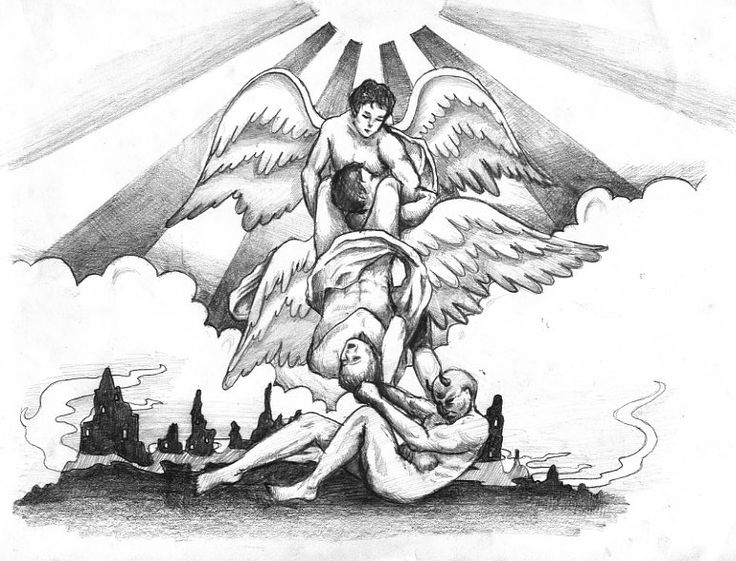 736x561 Angels And Demons Tattoo Designs Elaxsir