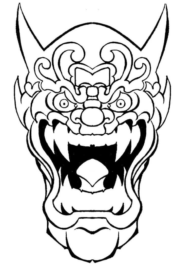 762x1049 Oni Demon Face Drawings