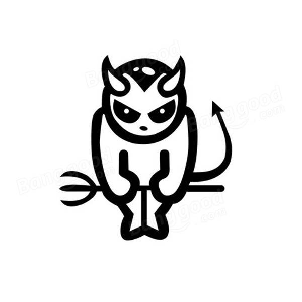 600x600 Owl Reflective Car Sticker Demon Skull Motorcycle Waterproof Decal