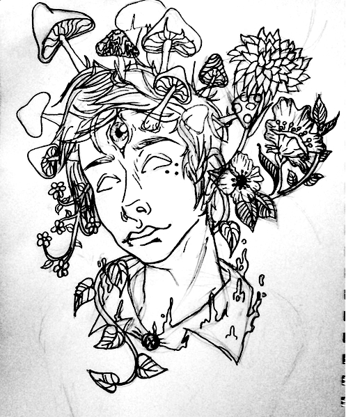 497x599 Feed Your Head (Outline) By Little Demons