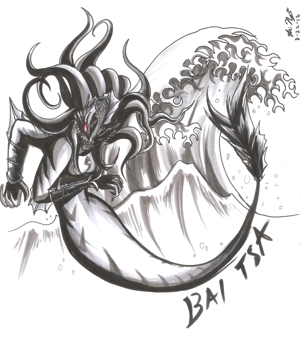 1024x1161 Bai Tsa, Demon Sorceress Of The Water By Ryoukazehara